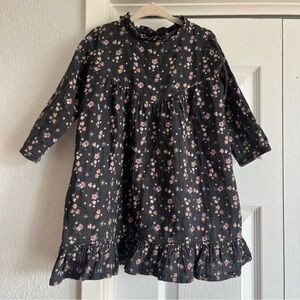 Bebe Organic girls floral ruffle dress